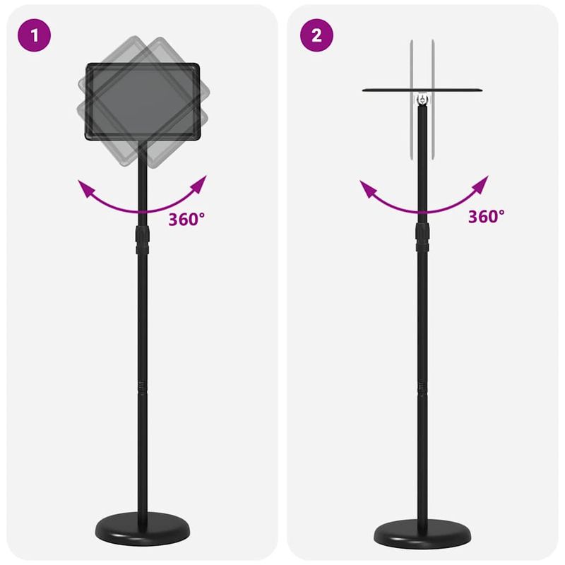Casa si Gradina - Decoratiuni - Pereti despartitori si paravane - Panouri pentru Targuri Negru 25 x 25 x 125 cm Aluminiu - Infinity.ro