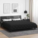 Casa si Gradina - Textile si covoare - Pături și cuverturi - Pături - Duvet de iarna Negru si antracit 220 x 260 cm Microfibra - Infinity.ro