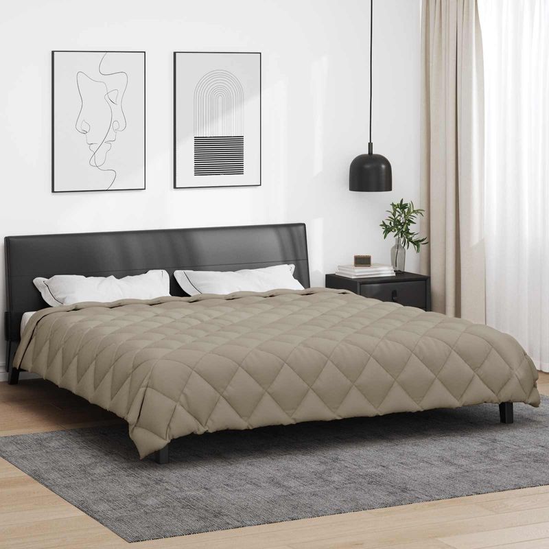 Casa si Gradina - Textile si covoare - Perne si pilote - Pilote - Duvet de iarna Gri deschis 200 x 200 cm Microfibra - Infinity.ro