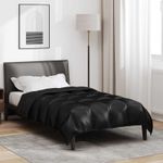 Casa si Gradina - Textile si covoare - Pături și cuverturi - Pături - Duvet de iarna Negru 220 x 135 cm Satin si Microfibra - Infinity.ro