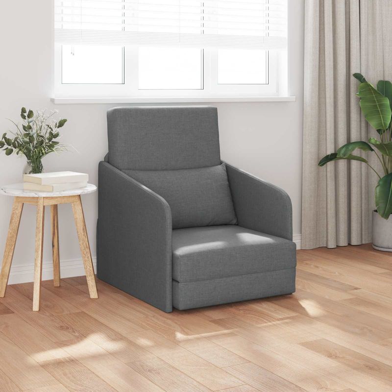 Casa si Gradina - Mobilier - Canapele si coltare - Canapele - Canapea Plianta cu Pat Gri inchis 65 x 80 x 83 cm tesatura - Infinity.ro