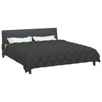 Casa si Gradina - Textile si covoare - Pături și cuverturi - Pături - Duvet de iarna Verde si Antracit 220 x 240 cm Microfibra - Infinity.ro