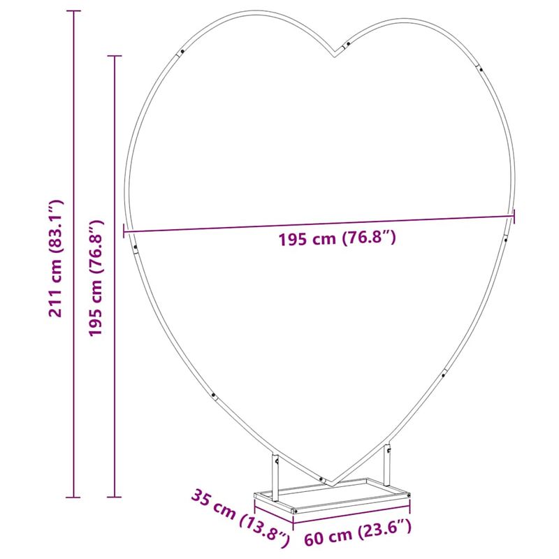 Casa si Gradina - Gradina si terasa - Decoratiuni exterior - Arcade - Arc de nunta Alb 195 x 35 x 211 cm Otel - Infinity.ro