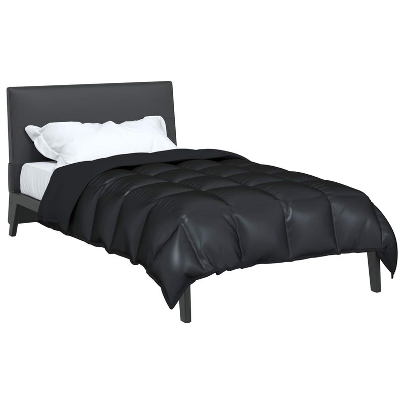 Casa si Gradina - Textile si covoare - Perne si pilote - Pilote - Duvet de iarna Negru 200 x 155 cm Satin si Microfibra - Infinity.ro