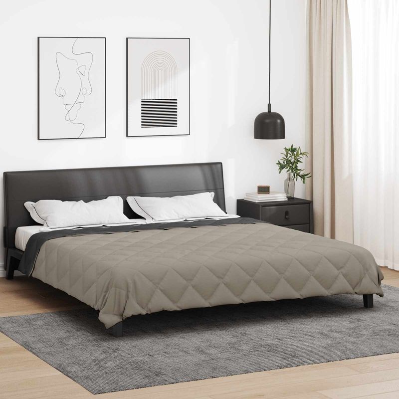 Casa si Gradina - Textile si covoare - Perne si pilote - Pilote - Pilota de vara Gri deschis si antracit 220 x 260 cm Microfibra - Infinity.ro