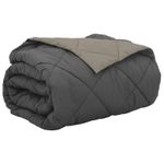 Casa si Gradina - Textile si covoare - Pături și cuverturi - Pături - Pilota de vara Gri deschis si antracit 240 x 260 cm Microfibra - Infinity.ro