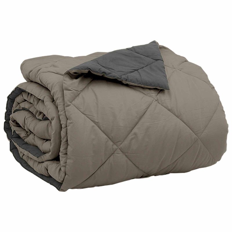 Casa si Gradina - Textile si covoare - Pături și cuverturi - Pături - Pilota de vara Gri deschis si antracit 240 x 260 cm Microfibra - Infinity.ro