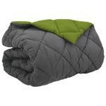 Casa si Gradina - Textile si covoare - Perne si pilote - Pilote - Duvet de iarna Verde si Antracit 200 x 200 cm Microfibra - Infinity.ro