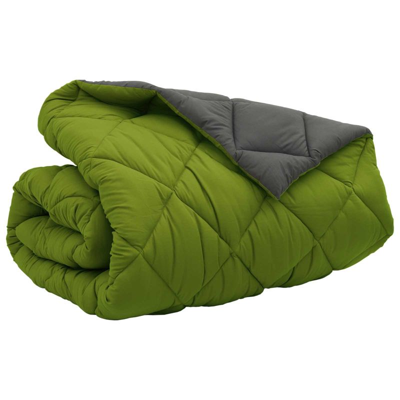 Casa si Gradina - Textile si covoare - Perne si pilote - Pilote - Duvet de iarna Verde si Antracit 200 x 200 cm Microfibra - Infinity.ro