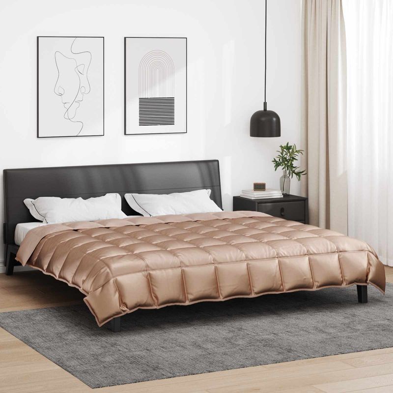 Casa si Gradina - Textile si covoare - Pături și cuverturi - Pături - Duvet de iarna Auriu 220 x 240 cm Satin si Microfibra - Infinity.ro