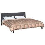 Casa si Gradina - Textile si covoare - Pături și cuverturi - Pături - Duvet de iarna Auriu 220 x 240 cm Satin si Microfibra - Infinity.ro