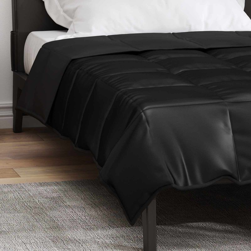 Casa si Gradina - Textile si covoare - Perne si pilote - Pilote - Pilota de vara Negru 220 x 135 cm Satin si Microfibra - Infinity.ro