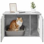 Petshop - Accesorii petshop - Jucarii animale - Ansambluri de joaca - Casa pentru pisici Beton 85 x 55 x 53,5 cm Lemn compozit - Infinity.ro