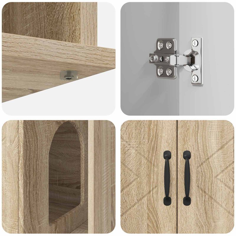 Petshop - Accesorii petshop - Jucarii animale - Ansambluri de joaca - Casa pentru pisici Sonoma 85 x 55 x 50 cm Lemn compozit - Infinity.ro