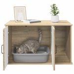 Petshop - Accesorii petshop - Jucarii animale - Ansambluri de joaca - Casa pentru pisici Sonoma 85 x 55 x 50 cm Lemn compozit - Infinity.ro