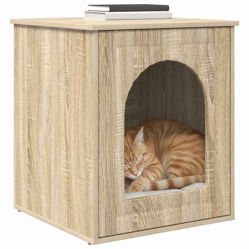 Petshop - Accesorii petshop - Jucarii animale - Ansambluri de joaca - Casa pentru pisici Sonoma 53 x 52 x 62 cm Lemn compozit - Infinity.ro