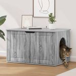 Petshop - Accesorii petshop - Culcusuri si custi - Custi interior si exterior - Casa pentru pisici Gri Sonoma 85 x 55 x 53,5 cm Lemn compozit - Infinity.ro