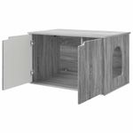 Petshop - Accesorii petshop - Culcusuri si custi - Custi interior si exterior - Casa pentru pisici Gri Sonoma 85 x 55 x 53,5 cm Lemn compozit - Infinity.ro