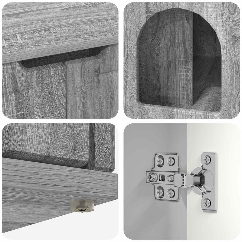 Petshop - Accesorii petshop - Culcusuri si custi - Custi interior si exterior - Casa pentru pisici Gri Sonoma 85 x 55 x 53,5 cm Lemn compozit - Infinity.ro