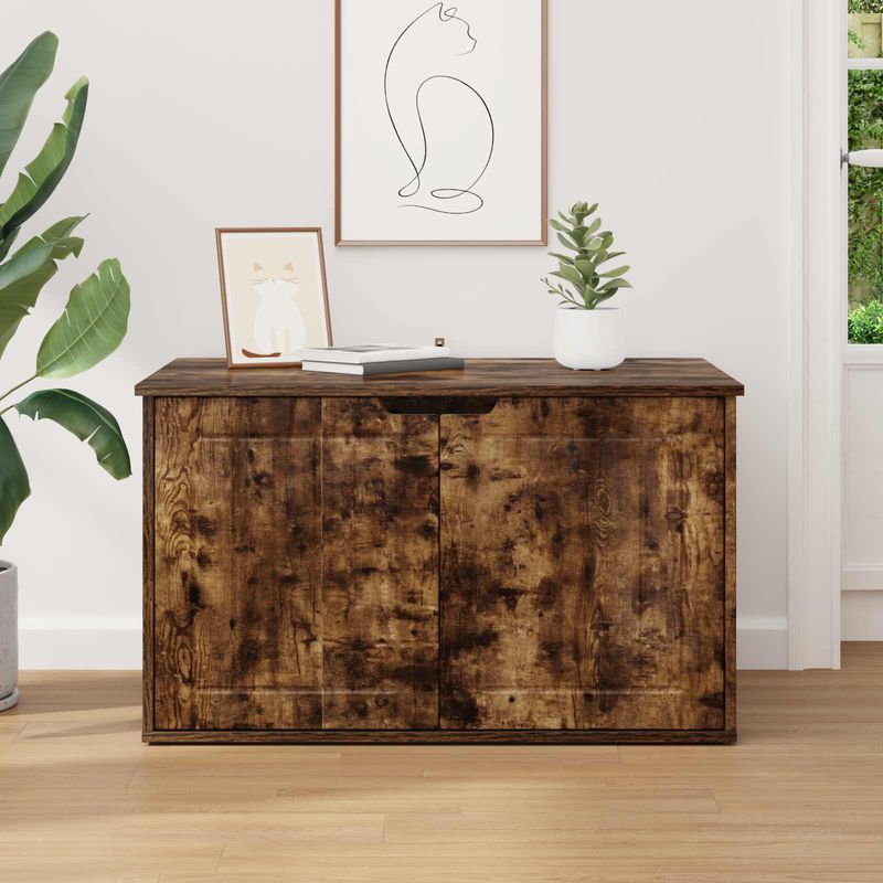 Petshop - Accesorii petshop - Jucarii animale - Ansambluri de joaca - Casa pentru pisici Stejar fumuriu 85 x 55 x 53,5 cm - Infinity.ro