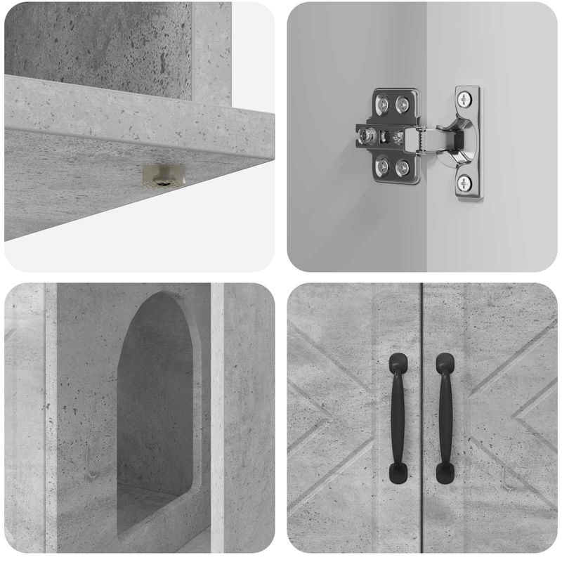 Petshop - Accesorii petshop - Jucarii animale - Ansambluri de joaca - Casa pentru pisici Beton 85 x 55 x 50 cm Lemn compozit - Infinity.ro