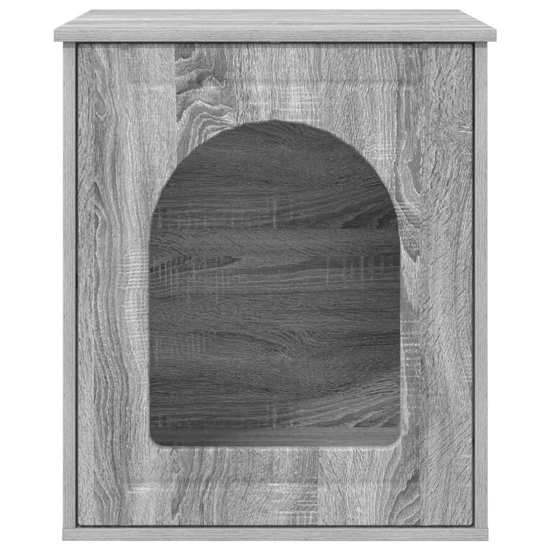 Petshop - Accesorii petshop - Culcusuri si custi - Custi interior si exterior - Casa pentru pisici Gri Sonoma 53 x 52 x 62 cm Lemn compozit - Infinity.ro
