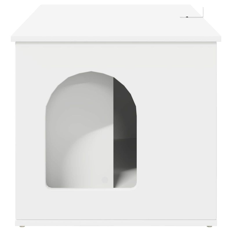 Petshop - Accesorii petshop - Culcusuri si custi - Custi interior si exterior - Casa pentru pisici Alb 85 x 55 x 50,5 cm Lemn compozit - Infinity.ro