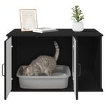 Petshop - Accesorii petshop - Jucarii animale - Ansambluri de joaca - Casa pentru pisici Negru 85 x 55 x 50 cm Lemn compozit - Infinity.ro