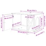 Petshop - Accesorii petshop - Culcusuri si custi - Custi interior si exterior - Casa pentru pisici Alb 85 x 55 x 50,5 cm Lemn compozit - Infinity.ro