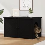 Petshop - Accesorii petshop - Jucarii animale - Ansambluri de joaca - Casa pentru pisici Negru 85 x 55 x 50,5 cm Lemn compozit - Infinity.ro