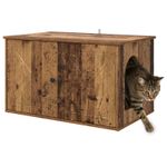 Petshop - Accesorii petshop - Jucarii animale - Ansambluri de joaca - Casa pentru pisici Lemn vechi 85 x 55 x 50 cm Lemn compozit - Infinity.ro