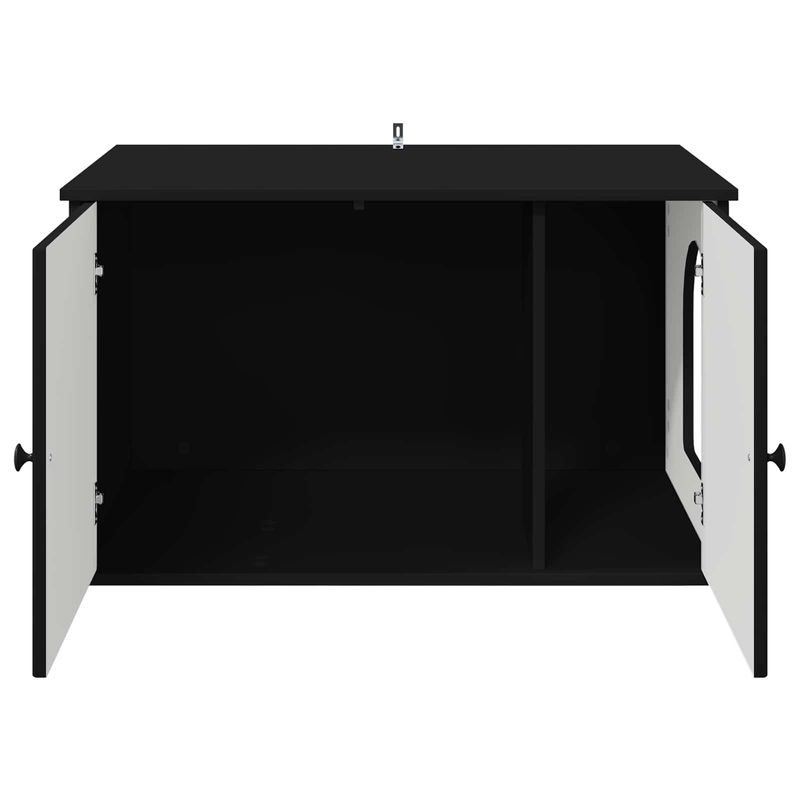 Petshop - Accesorii petshop - Jucarii animale - Ansambluri de joaca - Casa pentru pisici Negru 85 x 55 x 50,5 cm Lemn compozit - Infinity.ro