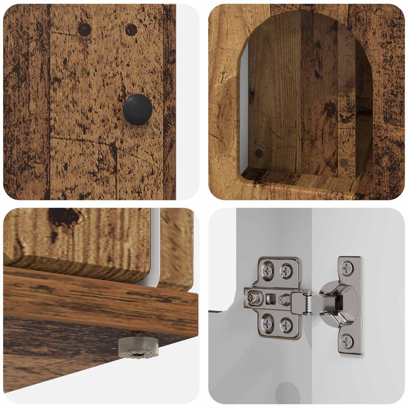 Petshop - Accesorii petshop - Jucarii animale - Ansambluri de joaca - Casa pentru pisici Lemn vechi 85 x 55 x 50 cm Lemn compozit - Infinity.ro