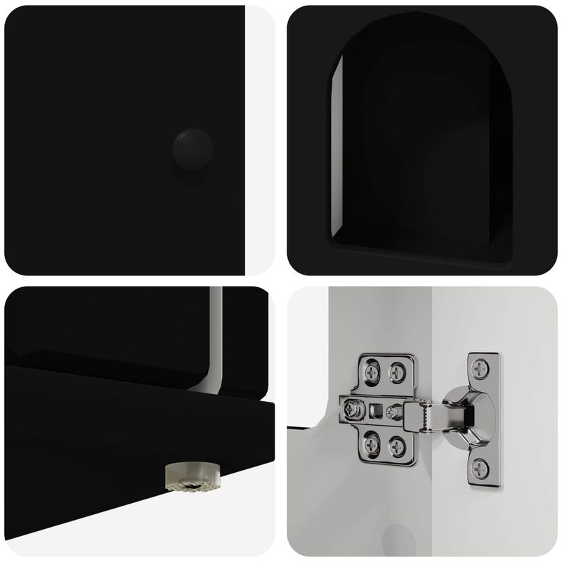 Petshop - Accesorii petshop - Jucarii animale - Ansambluri de joaca - Casa pentru pisici Negru 85 x 55 x 50,5 cm Lemn compozit - Infinity.ro