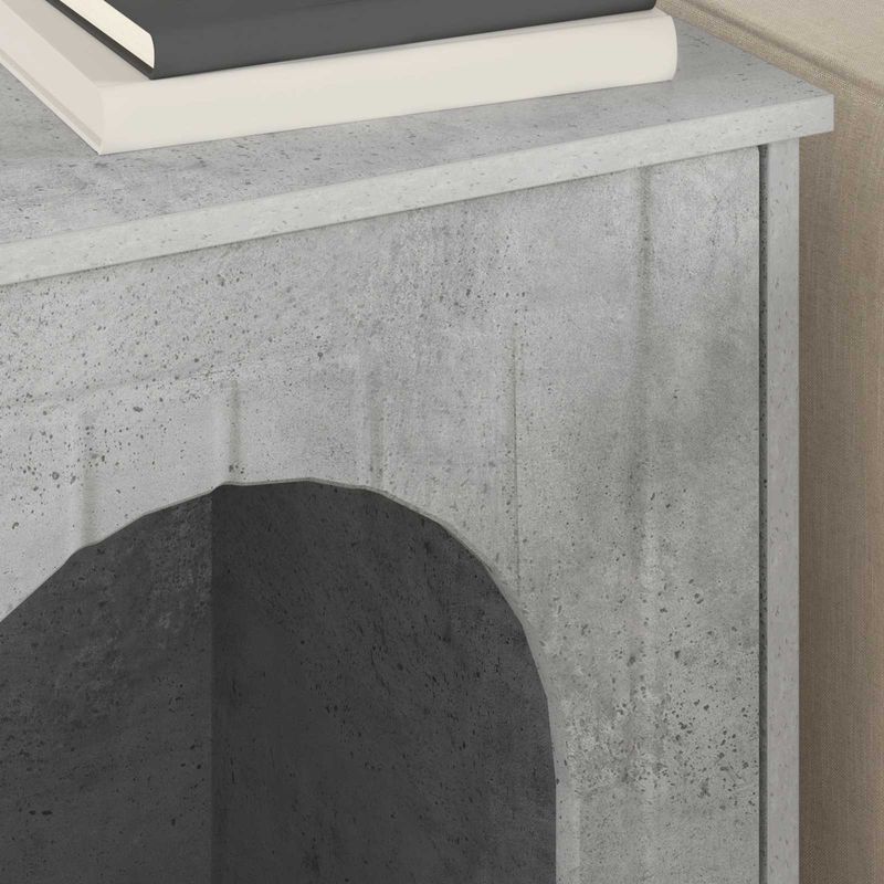 Petshop - Accesorii petshop - Culcusuri si custi - Custi interior si exterior - Casa pentru pisici Beton 53 x 52 x 62 cm Lemn compozit - Infinity.ro