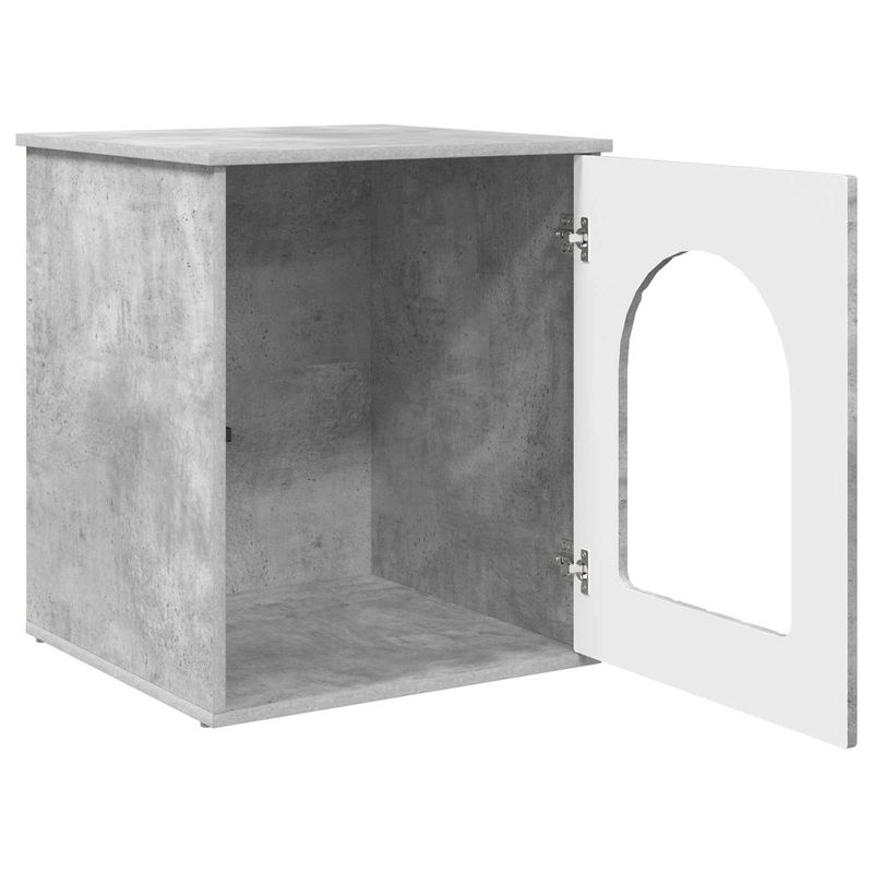 Petshop - Accesorii petshop - Culcusuri si custi - Custi interior si exterior - Casa pentru pisici Beton 53 x 52 x 62 cm Lemn compozit - Infinity.ro