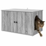 Petshop - Accesorii petshop - Jucarii animale - Ansambluri de joaca - Casa pentru pisici Gri Sonoma 85 x 55 x 50 cm Lemn compozit - Infinity.ro