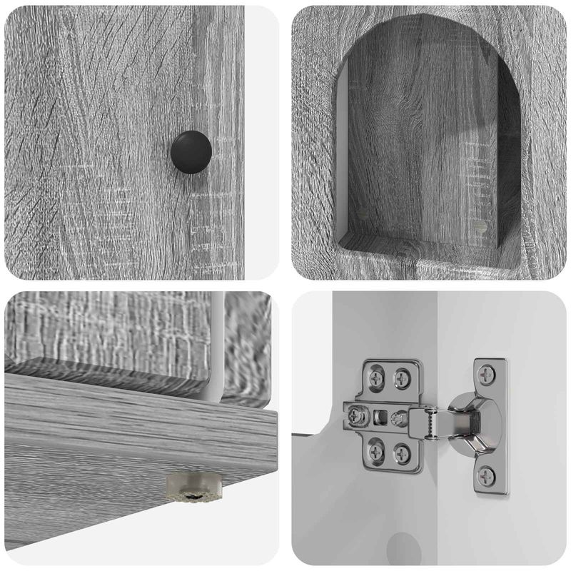 Petshop - Accesorii petshop - Jucarii animale - Ansambluri de joaca - Casa pentru pisici Gri Sonoma 85 x 55 x 50 cm Lemn compozit - Infinity.ro