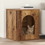 Petshop - Accesorii petshop - Jucarii animale - Ansambluri de joaca - Casa pentru pisici Lemn vechi 53 x 52 x 62 cm Lemn compozit - Infinity.ro