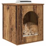 Petshop - Accesorii petshop - Jucarii animale - Ansambluri de joaca - Casa pentru pisici Lemn vechi 53 x 52 x 62 cm Lemn compozit - Infinity.ro