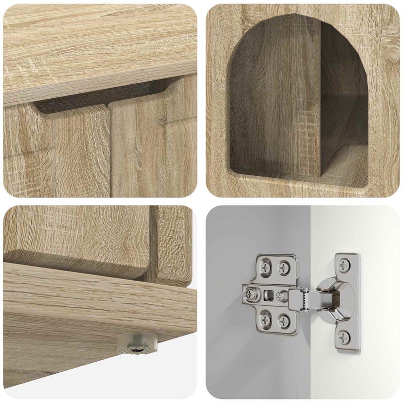 Petshop - Accesorii petshop - Culcusuri si custi - Custi interior si exterior - Casa pentru pisici Sonoma 85 x 55 x 53,5 cm Lemn compozit - Infinity.ro