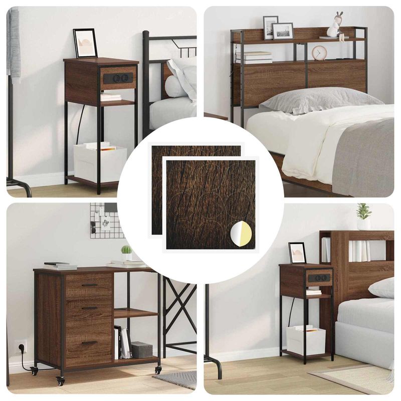 Casa si Gradina - Constructii - Scule de mana si unelte - Accesorii scule de mana - Coperta autocolanta pentru suruburi 2 pcs Stejar inchis - Infinity.ro