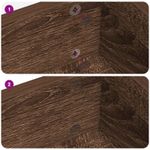 Casa si Gradina - Constructii - Scule de mana si unelte - Accesorii scule de mana - Coperta autocolanta pentru suruburi 2 pcs Stejar inchis - Infinity.ro