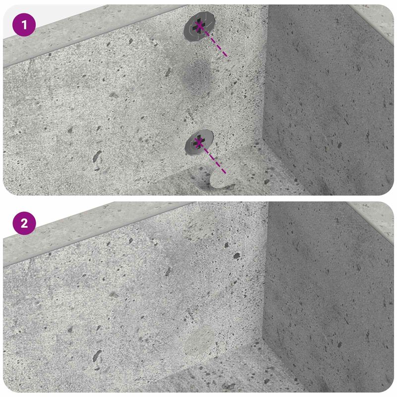 Casa si Gradina - Constructii - Scule de mana si unelte - Accesorii scule de mana - Coperta autocolanta pentru suruburi 12 pcs Gri din beton - Infinity.ro