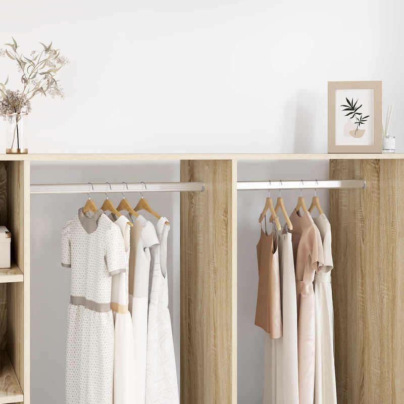 Casa si Gradina - Mobilier - Organizare si depozitare - Umerase si valeti - Sina pentru dressing 12 pcs Argintiu 764 x 15 x 29 mm - Infinity.ro