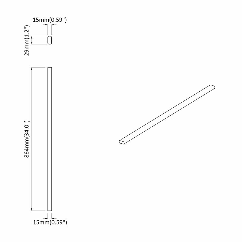 Casa si Gradina - Mobilier - Organizare si depozitare - Umerase si valeti - Sina pentru dressing 12 pcs Argintiu 764 x 15 x 29 mm - Infinity.ro
