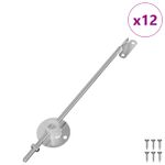 Casa si Gradina - Constructii - Scule de mana si unelte - Accesorii scule de mana - Hinga cu suport pentru capac 12 pcs Argintiu 194 x 36 x 18 mm - Infinity.ro