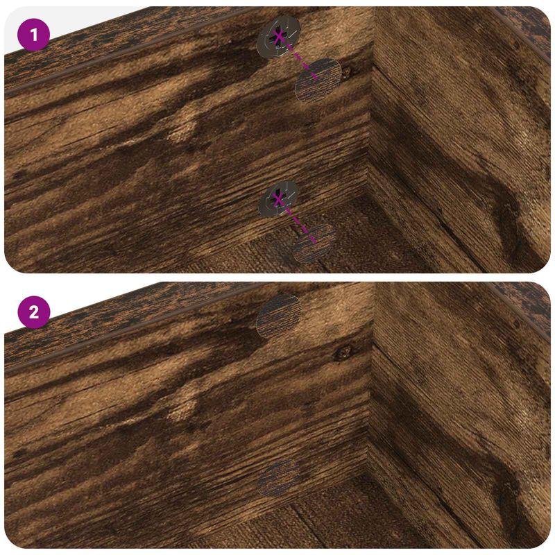 Casa si Gradina - Constructii - Scule de mana si unelte - Accesorii scule de mana - Coperta autocolanta pentru suruburi 2 pcs Stejar fumuriu - Infinity.ro