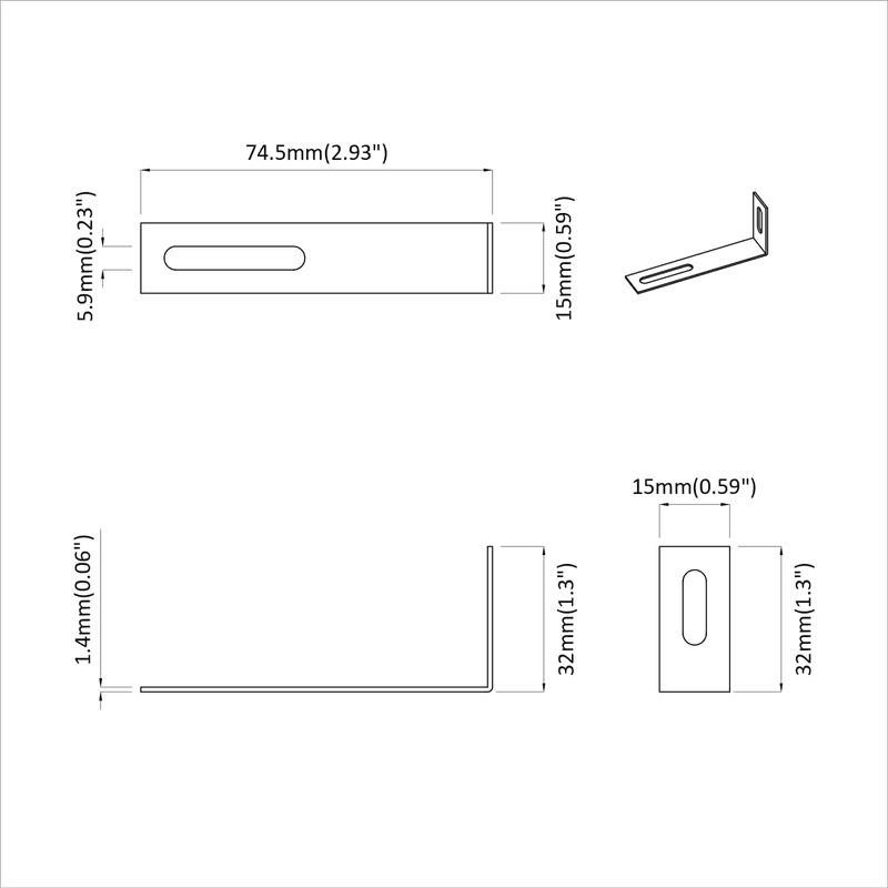Casa si Gradina - Gradina si terasa - Garduri, panouri si accesorii - Bracket anti-tiltare Simplu 1268 pcs Argintiu Fier - Infinity.ro