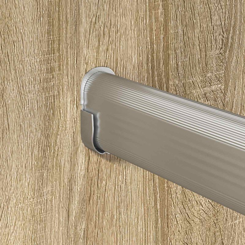 Casa si Gradina - Mobilier - Organizare si depozitare - Umerase si valeti - Sina pentru dressing 2 pcs Argintiu 764 x 15 x 29 mm - Infinity.ro